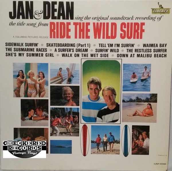 Vintage Jan & Dean Ride The Wild Surf First Year Pressing 1964 US Liberty ‎LRP-3368 Vintage Vinyl LP Record Album