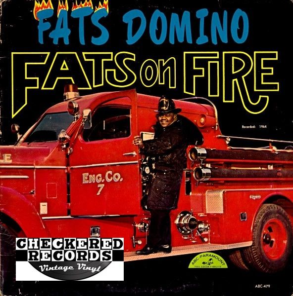 Vintage Fats Domino ‎Fats On Fire Mono First Year Pressing 1964 US ABC-Paramount ABC-479 Vintage Vinyl LP Record Album