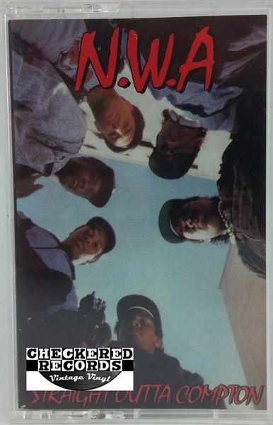 Vintage N.W.A Straight Outta Compton 1988 US Ruthless Records 4XL57112 Priority Records 4XL 57112 Vintage Cassette Tape