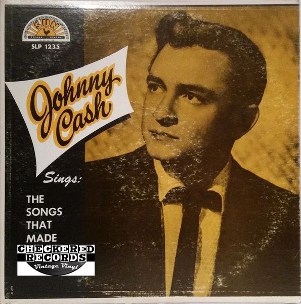 Vintage Johnny Cash ‎Sings The Songs That Made Him Famous 1966 US Sun Record Company ‎SLP 1235 T-90668 Vintage Vinyl LP Record Album