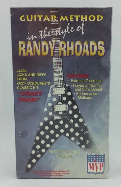 Vintage 1995 MVP Music Video Products Guitar Method In The Style Of Randy Rhoads With Curt Mitchell MVP 1995 US MVP-RR-1 VHS Video Cassette