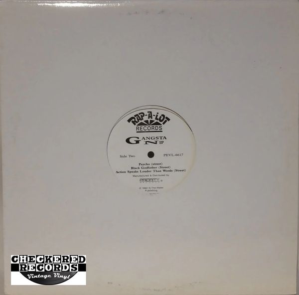 Gangsta NIP Damned Shame First Year Pressing 1992 US Rap-A-Lot Records PEVL-6617 Vintage Vinyl Record Album