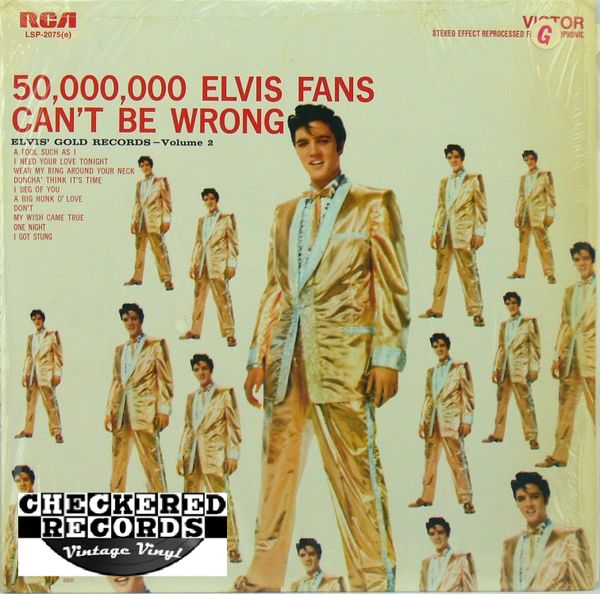 Elvis Presley 50,000,000 Elvis Fans Can't Be Wrong 1968 US RCA Victor LSP-2075(e) Vintage Vinyl Record Album
