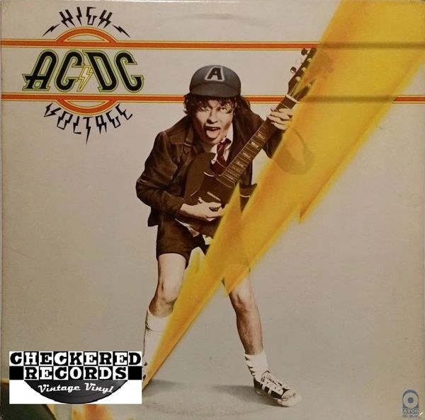 AC/DC High Voltage Year Pressing 1976 US ATCO Records Checkered Record Album Store Aurora IL Naperville IL