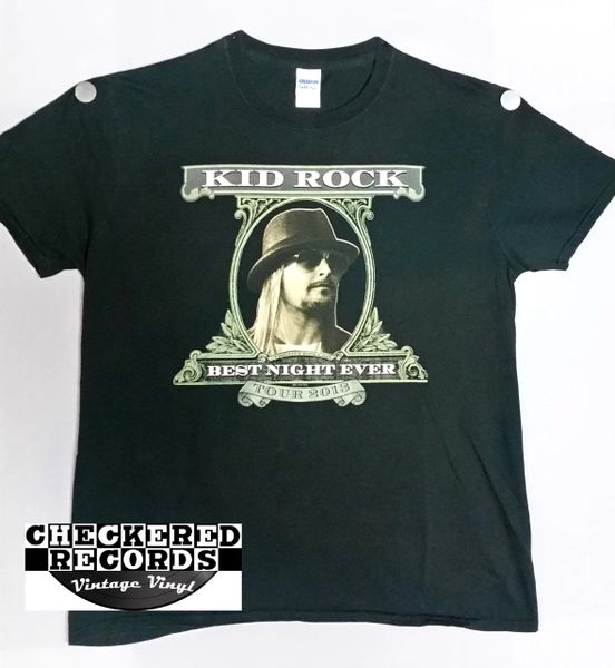 Original 2013 Kid Rock Best Night Ever Concert Tour T-shirt Gildan Softstyle 100% Cotton T-Shirt Large
