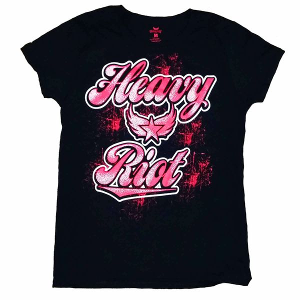 Womens Black Bubble Letter Tee Heavy Riot Clothing