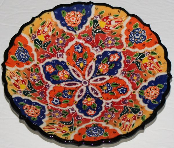 7" (18cm) Turkish Handmade Iznik Raised Floral Pattern Plate