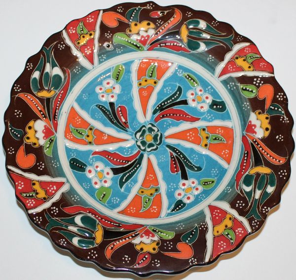 7" (18cm) Turkish Raised Iznik Floral Pattern Plate