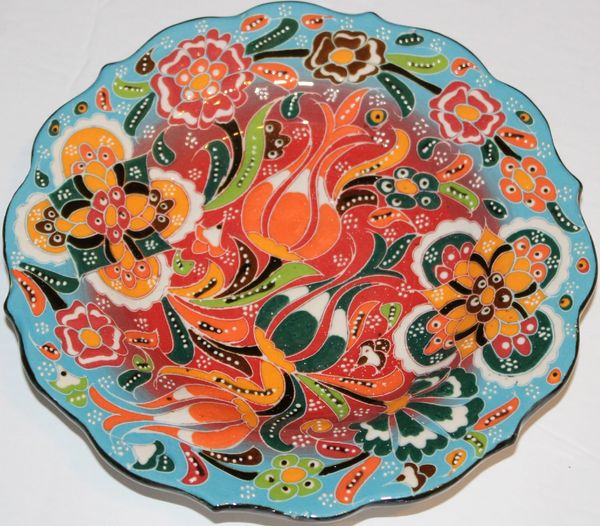 7" (18cm) Turkish Iznik Tulip & Floral Pattern Plate