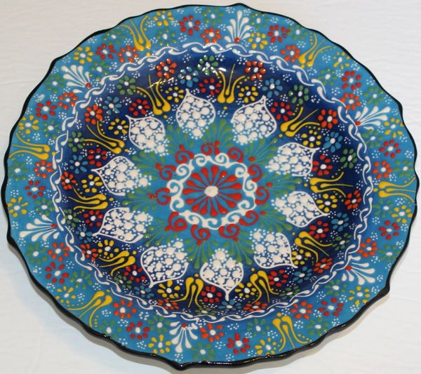 Turkish Iznik Pattern Cini Plate Anatolian Artifacts