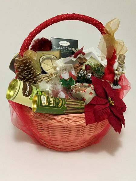 CHRISTMAS WAFERS GIFT BASKET, Christmas Cookie Thins, Baked Crisp