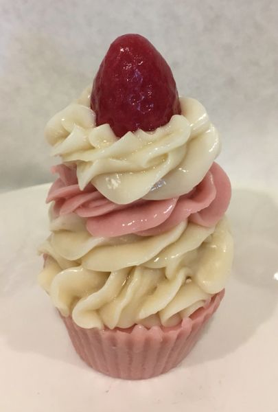 Strawberry Scented Soap Cupcake Large