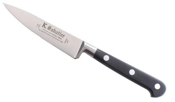 Florentine Four 100mm Paring Knife Stainless White & Black – Bernal Cutlery