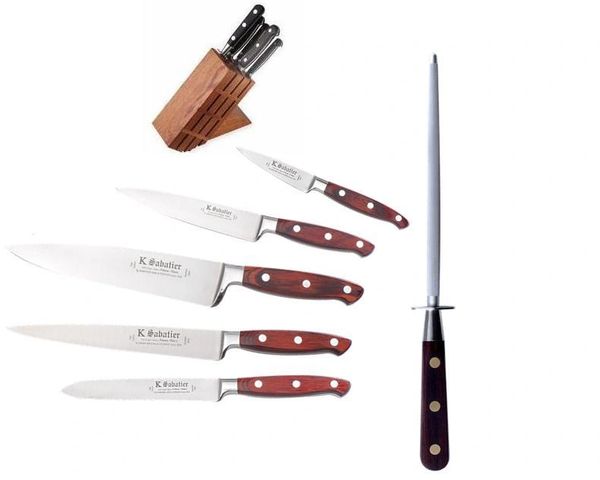 Sabatier knives wooden block Elegance made in France  Sabatier Authentic  Cutlery forged Knives imported from France