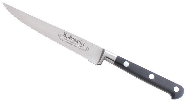 5 Premier Forged Steak Knives, Single Piece, Fine-Edge or Serrated - SIERRA  / Serrated Edge