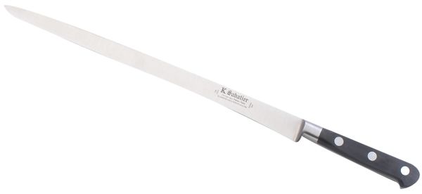 Cuchillo Sabatier para jamón o salmón con alveolos