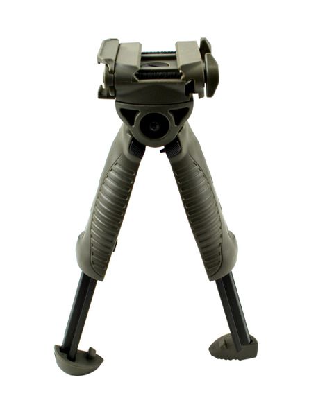 AR15 Foregrip / Bipod Grip, Adjustable Height, Polymer - Green (GPBP01-G)