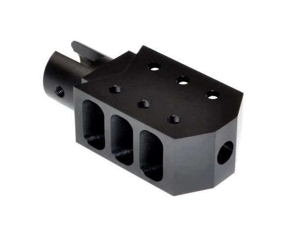 Muzzle Brake for Ruger 10/22 1/2x28, Aluminum, Black