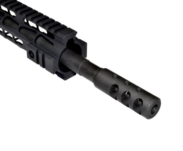 1/2x28 Muzzle Brake for AR-15, Steel, Black [MZ-01-01-B] Includes Crush Washer & Jam Nut