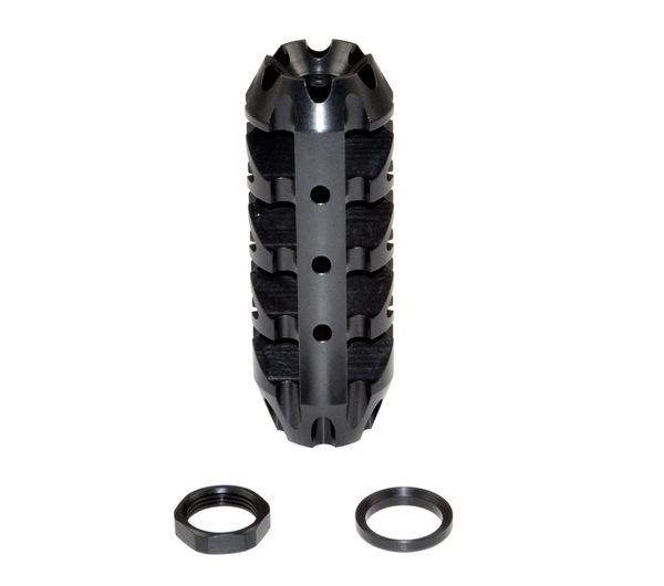 5/8x24 Muzzle Brake for .308, Steel, Black