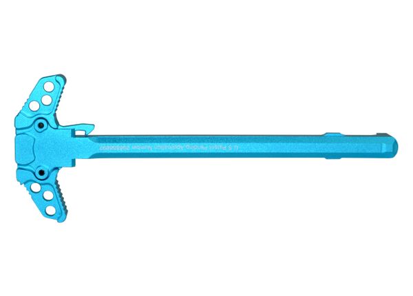 AR15 Ambi Replacement Charging Handle for AR-15 .223/5.56, Patented, Aluminum, Anodized, ELECTRIC BLUE