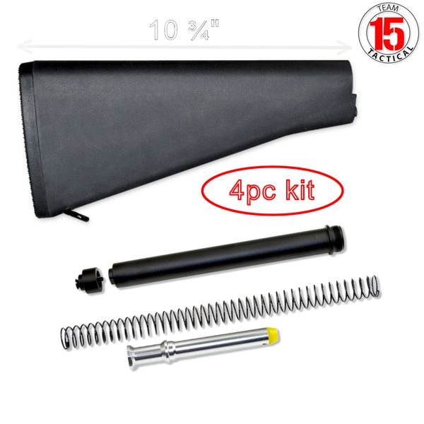AR-15 A2 Rifle Stock Assembly with Rifle Buffer Tube Kit COMBO