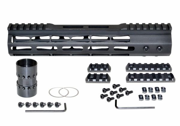 10" Presma LR 308 Super Light M-LOK Series Free Float Handguards with Partial Top Rail, 10 IN DPMS Low Profile