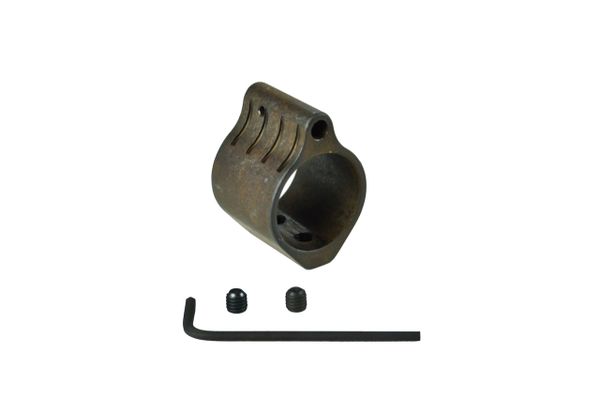 0.936"AR Low Profile Gas Block, 0.936 IN, Black Steel with Ridges