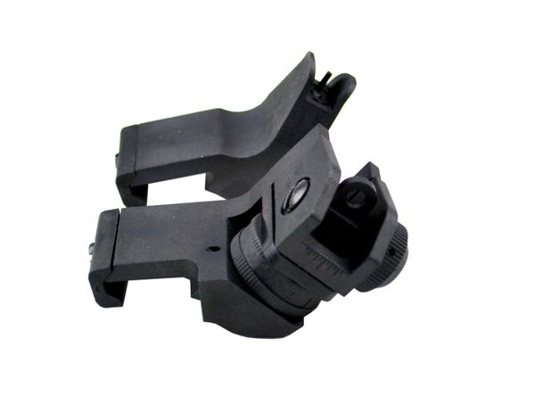 Front & Rear 45 Degree Offset Backup Sights - Polymer - Black