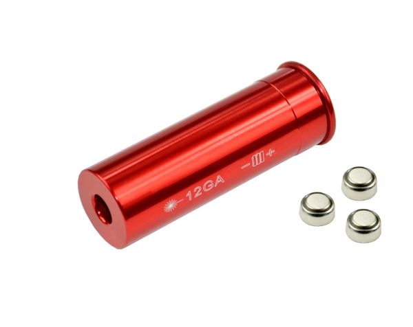 Laser Boresight for 12 gauge SHOTGUN for Zeroing - Batteries included