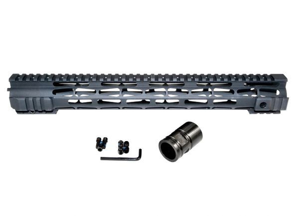 15" Presma M-LOK Free Float Handguard for AR-15, ID 1.35" 223 / 5.56