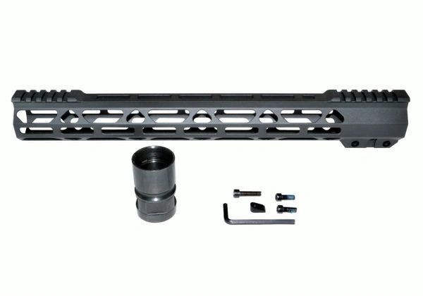 15" Free Float Handguard for AR-15 .223 / 5.56, ID 1.36" 11.8 oz