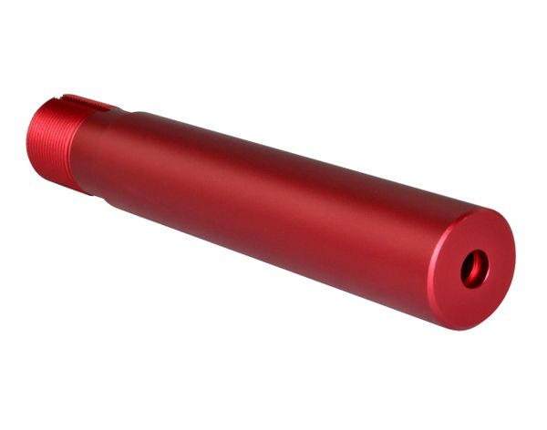 AR-15 Pistol Buffer Tube w/ Sling Swivel QR Hole, Aluminum, 1.25" OD, RED