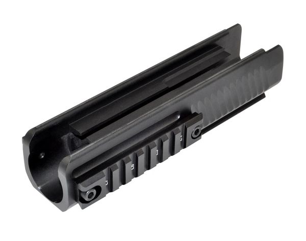 Remington 870 12 Gauge Pump Action Shotgun Forend Tri Rail - Aluminum - Black