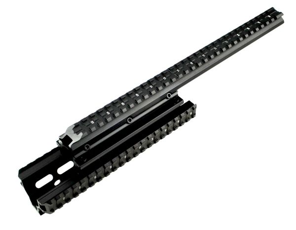 Saiga 12 Shotgun Quad Rail - Aluminum - Black