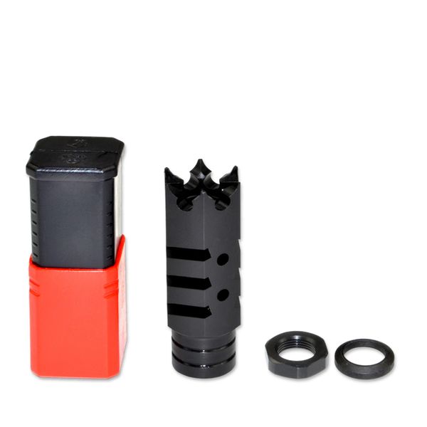 5/8x24 Muzzle Brake for for .308 AR-10 LR-308 AR 308, Steel, Black