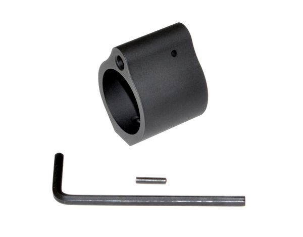 .308 AR10 LR-308 Low Profile Micro Gas Block with Pin for 0.936 Diameter Barrel - Black - Steel