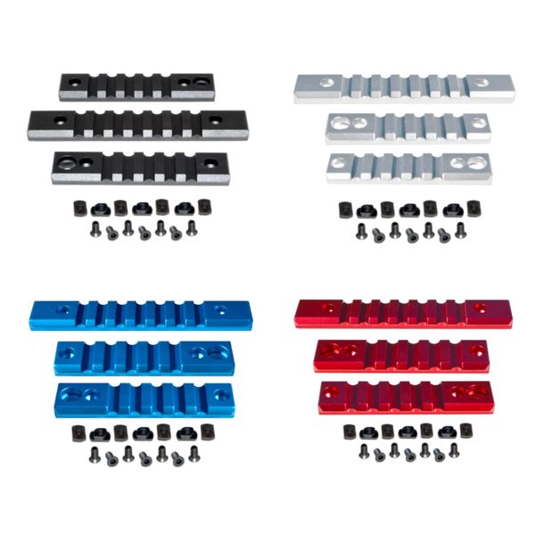 M-LOK to Picatinny Adapter Rail KIT for MLOK Handguard Rails - 2 x 5 slot, 1 x 7 slot