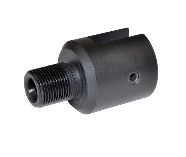 1/2x28 Muzzle Thread Adapter for Ruger 10/22, Aluminum, Black
