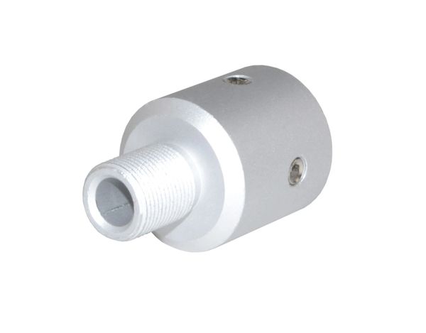 1/2x28 Muzzle Thread Adapter for Ruger 10/22, Aluminum, Silver color