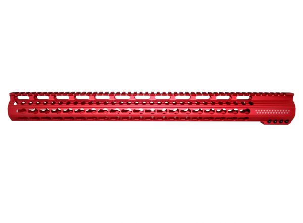 19.25" Electric Red KeyMod Free Float Handguard for AR-15 2.23 / 5.56