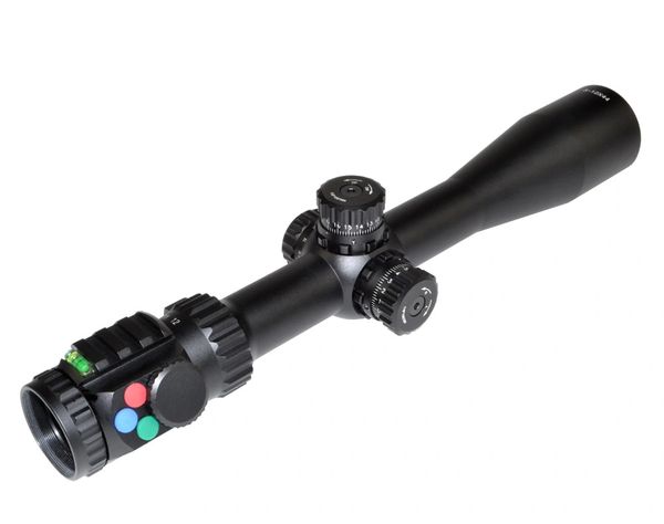 Eastvale 3-12x44 44mm Rifle Scope, Side Dial Obj Lens Adjustment, 30mm Diameter Tube, Red/Green/Blue Black Mil-Dot Reticle