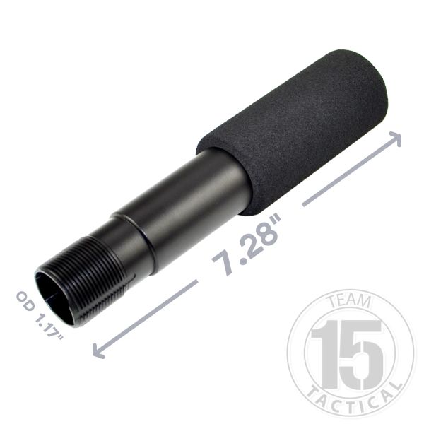 AR-15 7.3" Pistol Buffer Tube, Aluminum, Black (.223/5.56 ...