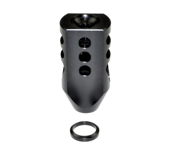 49/64x20 Muzzle Brake for .50 Beowulf, Steel, Black