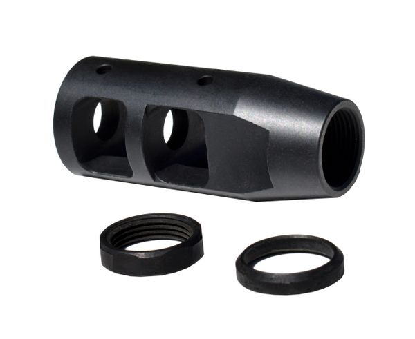 5/8x24 Muzzle Brake for .308, Steel, Black