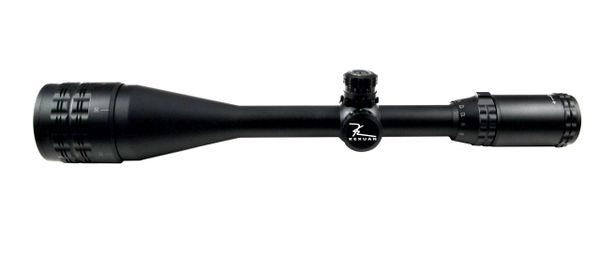 Kexuan 6-24X50 AOL Rifle Scope With Front AO, Red/Green/Blue Mil-Dot Reticle, Rings & Sunshade included