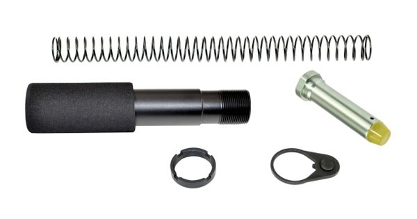 AR-15 PISTOL Buffer Kit (Tube OD 1.25") with Foam, Option to Choose Receiver End Plate