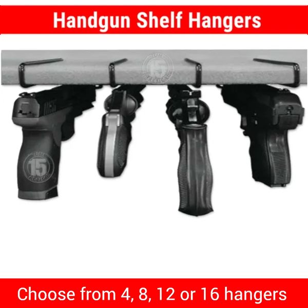 Handgun Shelf Hanger - Set of 4, 6, 8 or 10