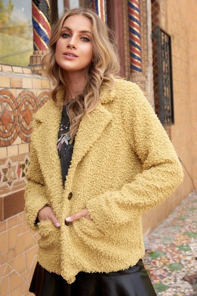 Yellow Boucle Jacket