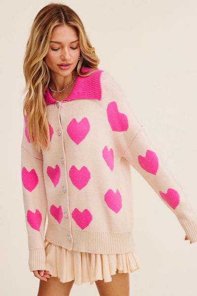 pink sweater cardigan-2127253D – LifeStylesWW